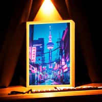Lámpara De Noche LED Seoul Luz Pintura Fotografía Marco Decoración De Habitación Regalo Para Amigos Lámpara De Mesa Para Cama - details 4