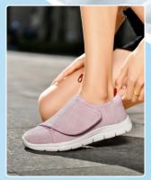 Zapatos De Caminar Para Mujer Con Pies Anchos Y Enrojecidos Cómodos Ajustables Para Diabéticos Y Hombres Talla Grande Cierre De Correa Transpirables De Malla Suela EVA - details 2