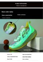Zapatillas De Baloncesto Para Hombres Transpirables Antideslizantes Absorbentes De Impacto Ligeros Con Suela Suave Y Luz Deportivas Para Estudiantes - details 0
