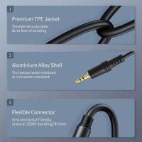 TEMCO Cable Auxiliar 3,5mm de Macho a Macho, 2m, 3m, 5m, Cable de Audio Mini Jack para Musica, Cable Estereo Aux 3.5mm, Cable para Conectar Movil, MP3, Coche, Auriculares, Altavoces, Television, HIFI, Instrumento Musical, etc - details 4