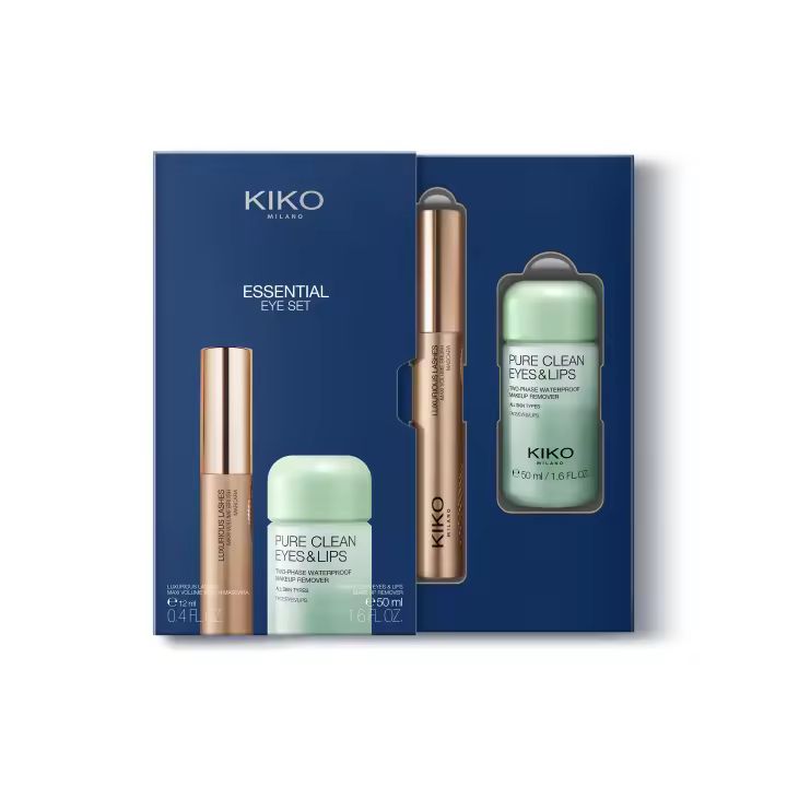 Pack rutina maquillaje KIKO MILANO Essential Eye Set: Máscara Efecto Pestañas Remodeladas + Minidesmaquillante Bifásico - 1