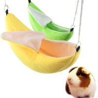 Nido De Algodón Para Hamster En Forma De Banano Casa Colgante Bunk Bed Juguetes Para Mascotas Pequeñas Como Sucré Glider Y Pájaros - details 1