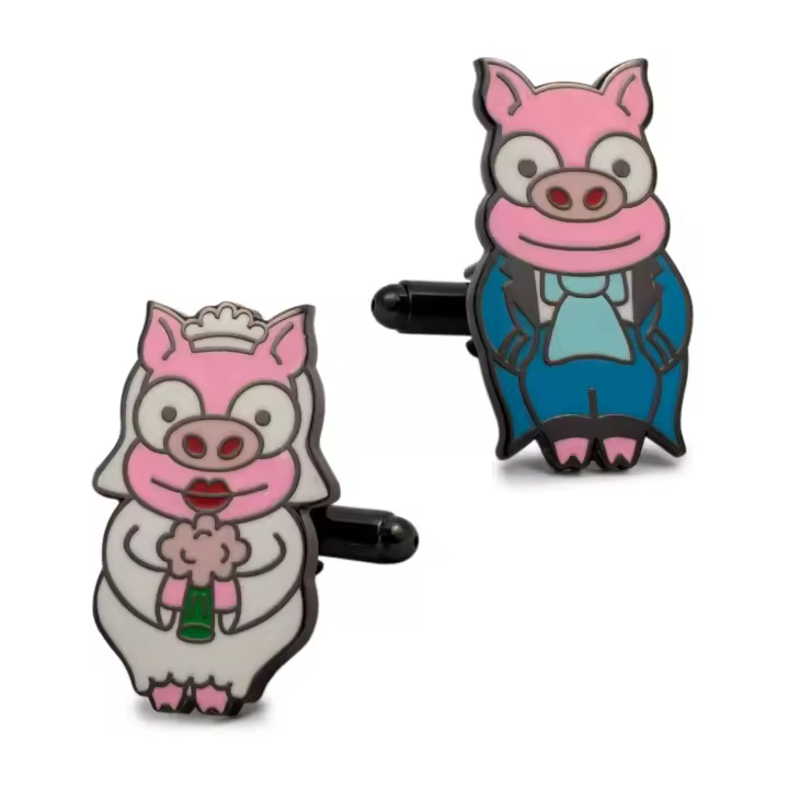 Gemelolandia | Gemelos de Camisa Cerditos Simpsons 22x10 mm - 1