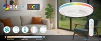 LED ATOMANT Ventilador de Techo con Luz LED 22W, Ø50cm, Iluminación CCT + RGB 2300LM, Motor DC 30W Silencioso y de Bajo Consumo, 6 Velocidades, Modo Verano/Invierno, Temporizador, con Mando a Distancia, Ideal para Dormitorio, Salón o Habitación Infantil - details 0
