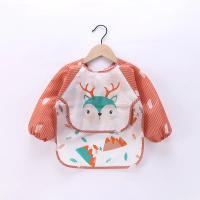Bib De Bebé Impermeable Con Pico Para Niños Y Niñas Edad 1-3 Años Traje De Baño De Arte Con Bolsillo De Manga Larga Para Comer Y Ensechar - details 2