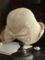 Sombrero De Paja Tejida De Verano Para Mujer Moda Con Lazo Antirreflectante Plegable Para Viajes Sombreros De Playa Panama Dulce - details 7