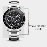 Reloj De Pulsera De Cuarzo Para Hombre PAGANI DESIGN 2024 Multi Zona Horaria 40MM Marca Top Lujo Cronógrafo VK63 Acero Inoxidable Resistente Al Agua - details 7