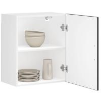 vidaXL Armario pared cocina Porto madera ingeniería blanca alto brillo en color Blanco brillante/Roble Sonoma/Roble artisan y más | almacenamiento funcional diseño moderno para baño dormitorio sala - details 4