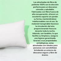 Samborella almohada de fibra de poliéster 100%, antialérgica,  lavable, indeformable, transpirable, higiene garantizada, fibra hueca de alta recuperación - details 1