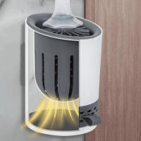 Juego De Cepillo De Inodoro Para El Hogar Con Soporte Montado En La Pared Silicone Recargable Para Limpieza De Esquinas Herramientas De Baño - details 14
