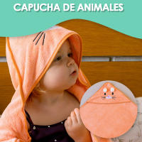 2 Unidades Toalla bebe - Regalo bebe recien nacido niño - Toallas bebe con capucha de animales 0-3 años - Albornoz bebe baño - Capa de baño bebe - Regalos para bebes recién nacidos (80CM*80CM) - details 2