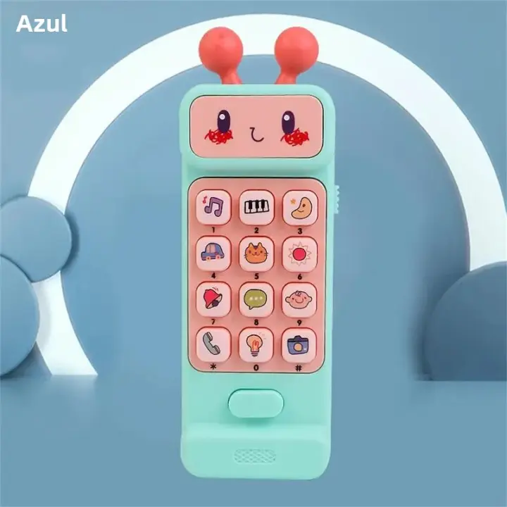 Juguete Educativo Para Bebés Teléfono Musical Con Mordedor Simulación Juguete De Dormir Para Niños Infantil De ABS Inalámbrico Para Edad 3-6 Años Unisex - 1