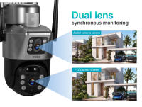 Cámara De Seguridad KERUI 4K Dual Screen Solar Exterior Sin Cable 4G/WiFi PTZ Lentes Doble Protección Automática Tracking CCTV Detector - details 3