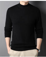 FGKKS Suéter De Lana Gruesa Para Hombres De Color Sólido Estilo Casual Cuello Alto Diseño De Alta Calidad Otoño Invierno - details 8
