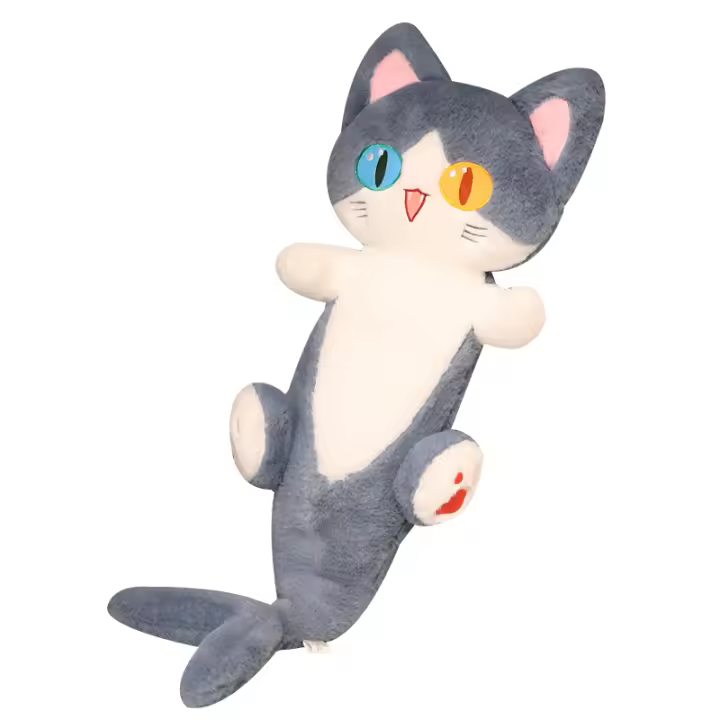 Muñeco De Peluche De Gato Con Ojos Grandes Y Diseño De Ballena Creativa Suave Y Cartoon Juguete Para Niños Regalo De Navidad - 1