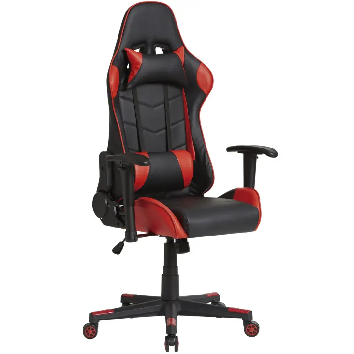 Sillón de Oficina VS Venta-Stock Gaming Rojo/azul/gris, Ergonómico y Regulable en Altura - 1