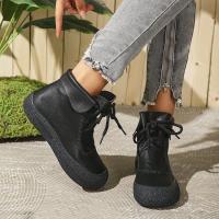 SP Nuevas Botas individuales de otoño Y invierno para Mujer, hecho a mano, estilo retro, casual, de Suela Gruesa, comodas, Con Cordones y Suela suave. - details 22