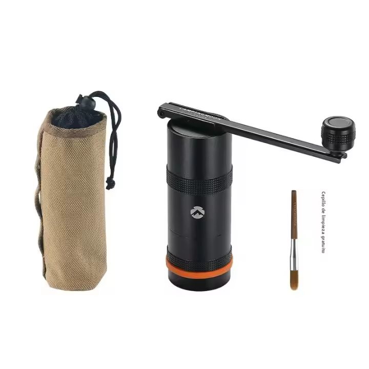 CAMPINGMOON Molinillo De Café De Acero Inoxidable Plegable Para Camping Estilo Italiano Manual Sin Desmontaje Necesario - 1