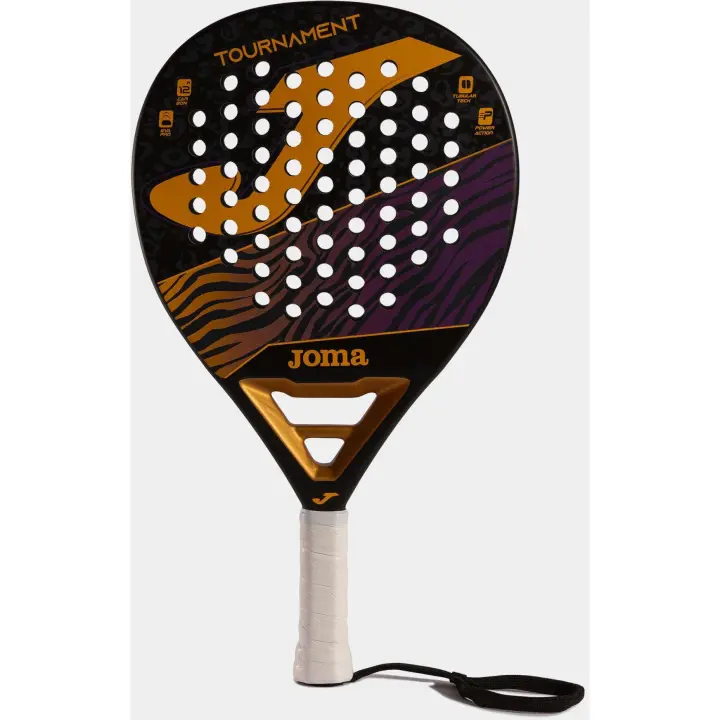 Pala de Padel Joma Tournament Negro Naranja, 100% Carbono 12K, para jugadores de nivel alto o profesional. Oferta! - 1