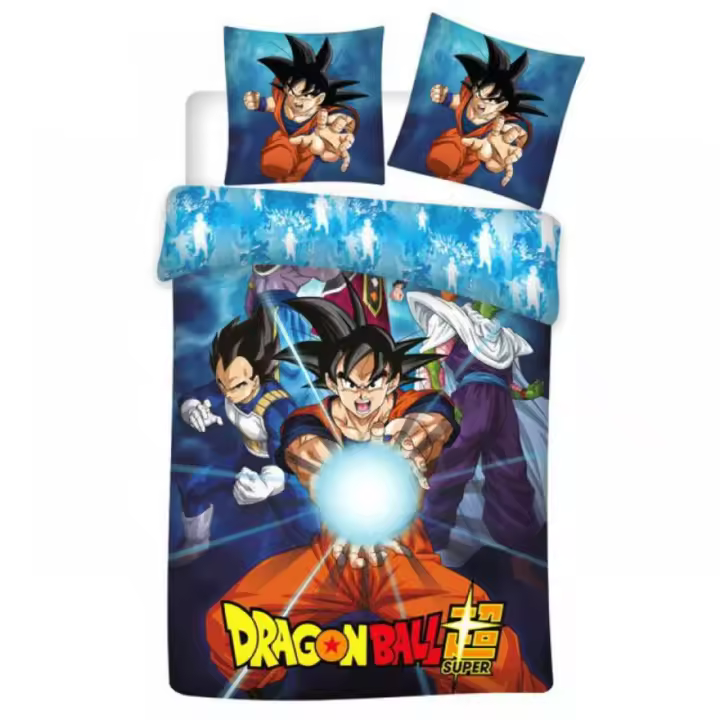 Funda Nórdica Reversible Dragon Ball cama 90 o 105cm Microfibra, Medida 140x200 cm, más 1 Funda Cojín 63x63cm - 1