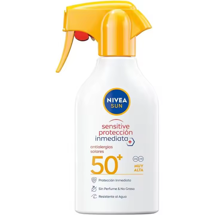 NIVEA SUN Sensitive Protección Inmediata Antialergias Solares FP50* 270 ml protector solar para piel sensible - 1