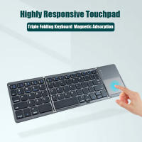 Teclado Inalámbrico Plegable Con Touchpad Bluetooth Para Windows Android IOS Teléfono Mini Teclado Multifuncional Con Botón Estándar De 63 Teclas Para Laptop Y Tablet - details 2
