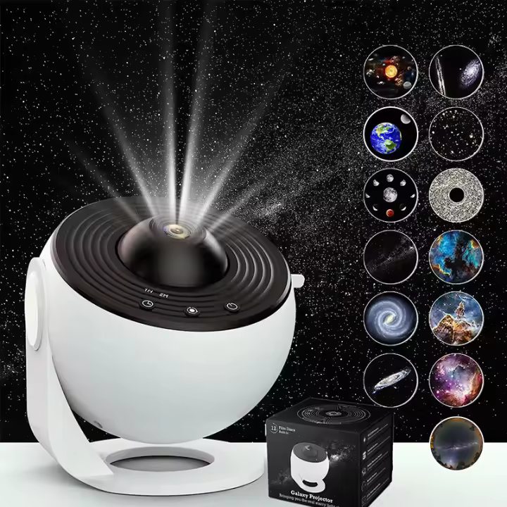 Mexllex Proyector de cielo estrellado Planetarium_ 12 discos planetarios_ proyector galaxia_ cielo estrellado para dormitorio_ proyector LED de cielo estrellado para niños - 1