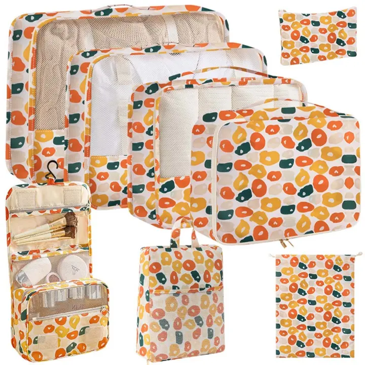 Pack de 8 Bolsas de Almacenamiento de Viaje y Organizador de Equipaje - 1