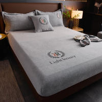 Sábana Elástica De Peluche Suave Protección De Matraces De Velours Sábana Plancha Estilo Sencillo Color Sólido 100% Poliéster - details 12