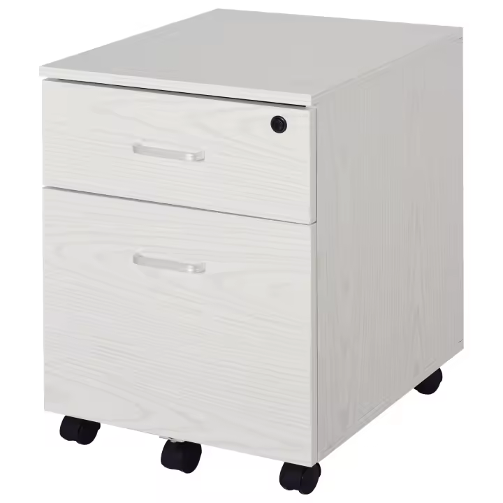 Vinsetto Archivador Móvil para Archivos A4 con Ruedas Gabinete de Archivos Suspendidos con 2 Cajones y Cerradura 40x45x55,6 cm - 1