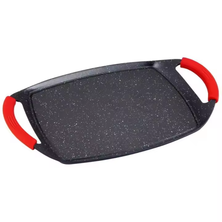 Plancha de asar 36cm con revestimiento de piedra royal crown Revestimiento de piedra totalmente antiadherente. Cocina de forma natural y saludable, libre de PFOA. Apta para todo tipo de cocinas. - 1