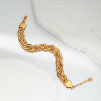 Pulsera De Acero Inoxidable Retro De Moda Delicada Para Uso Diario Regalo Ideal Para Vacaciones Y Citas Tipo De Cadena: Snake Clasp: Abrazadera De Lobster Estilo: Vintage - details 2