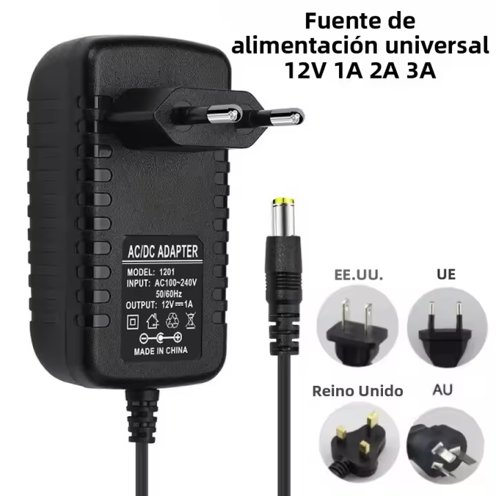 Convertidor De Energía 220V a 12V Adaptador Cargador Universal Para Tiras De Luz LED Transformer De Suministro De Energía EU US AU UK Con Salidas 1A 2A 3A - 1