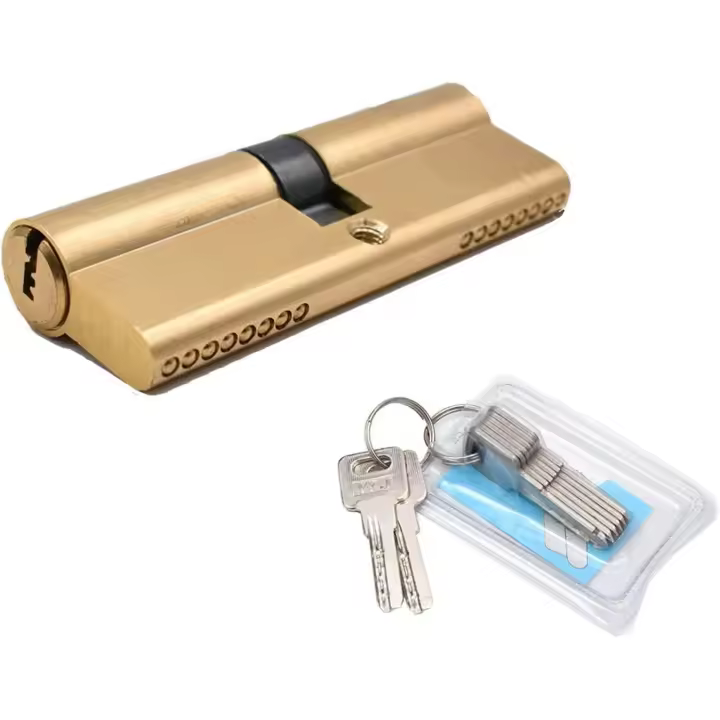 Bombín Antiextricarón y Antirrotura, Coble de Perfil Cilindro, Coble Cilindro de Latón, Perfilado Cerradura cilindro, Puerta para cilindro, para Todos Los Tipos de Puertas 45/45(90mm) - 1
