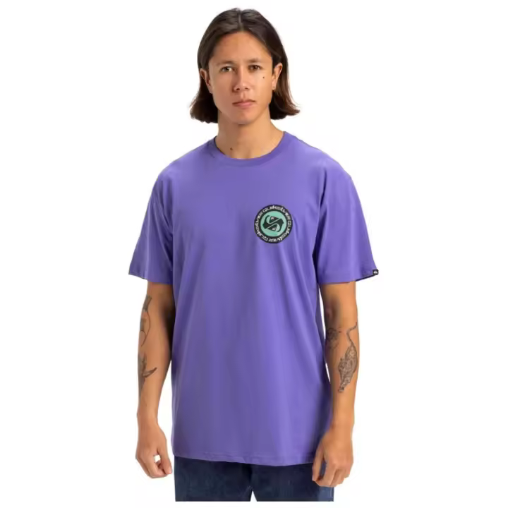 Camiseta de Manga Corta Quiksilver Circle Back para hombre en color morado - 1
