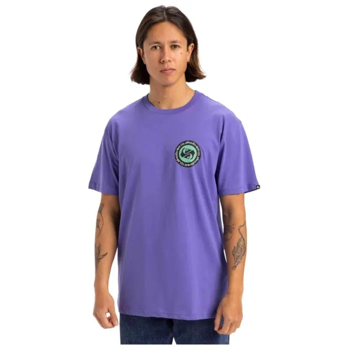 Camiseta de Manga Corta Quiksilver Circle Back para hombre en color morado - 1