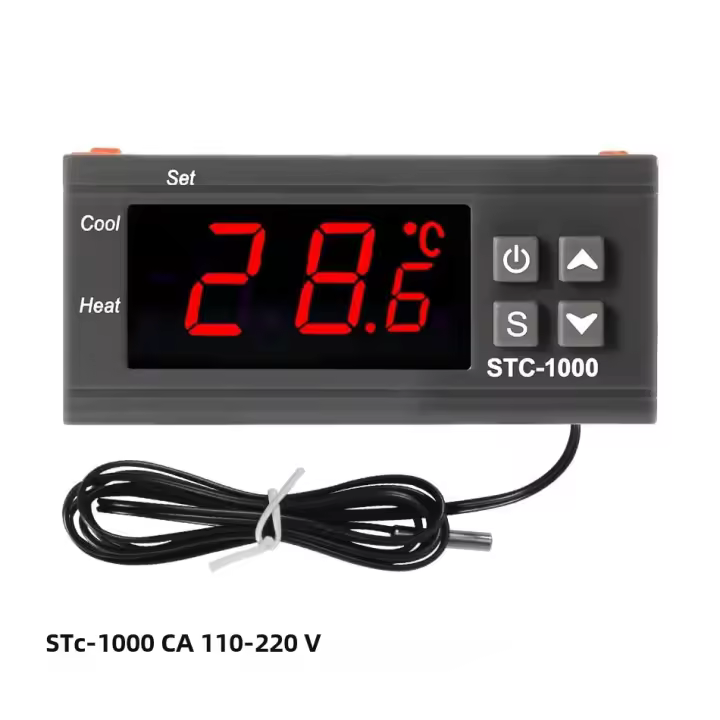 Controlador De Temperatura Digital LED STC-1000 Para Incubadora Y Refrigerador Termostato Regulador De Calor Y Frío 220V - 1