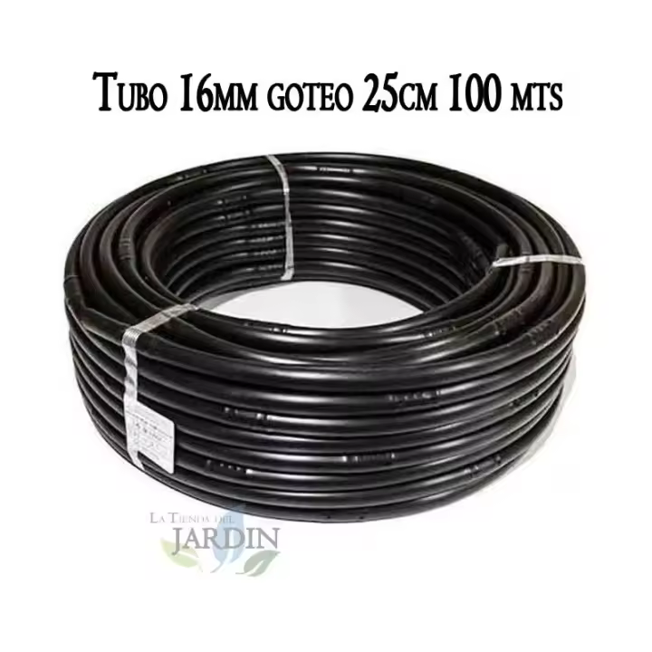 Suinga Tubería 16mm para Riego por Goteo con Goteros Cada 25cm, 100m - 1
