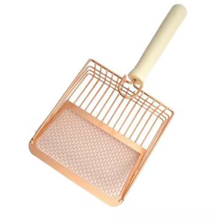 Herramienta De Limpieza Para Mascotas Acero Inoxidable Lavable Y Duradero Cuchara Para Basura De Gato Con Mango Cómodo Shovel Para Heces De Perro - 1