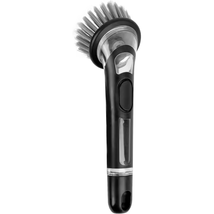 Cepillo para platos con dispensador de jabón - cepillo de cocina - negro - 1