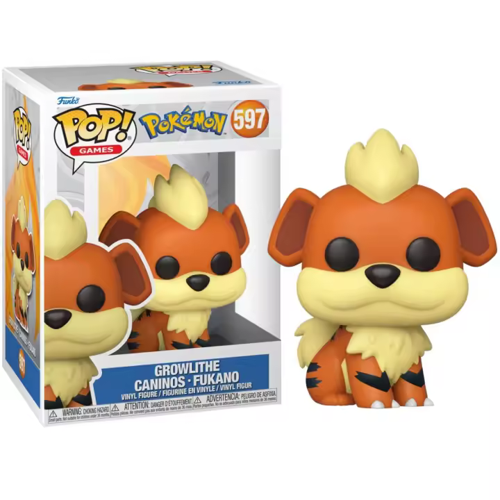 FUNKO POP! POKEMON - GROWLITHE, 74229, Nº597, TIENDA CON LICENCIA OFICIAL - 1