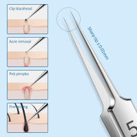 Limpieza De Poros Y Acné Herramienta De Cuidado De La Piel Con Agujas De Acero Inoxidable Para Eliminar Quistes Y Partículas Negras Tweezers De Celular Para Rostro - details 1