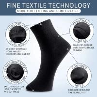 3 Pares De Calcetines Negros Para Hombre Algodón Business Para Zapatos Largos KupiVIP Uso Diario Cómodo Transpirable - details 2