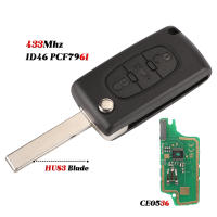 Llave De Repuesto Jingyuqin 433Mhz FSK Para Peugeot 207 307 407 208 308 408 607 CITROEN C1 C2 C3 C4 C5 Berlingo Picasso CE0523 Ce0536 ABS Metal Placa De Circuito - details 2