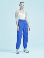 Women's Casual Workwear Sweatpants High-Waisted Loose Fit Solid Color with Belt And Pockets mid Waist Ankle-Length Polyester - details 16