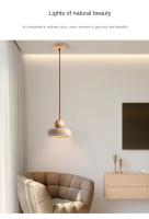 Lámpara Colgante Vintage Con Piedra Amarilla Natural Agate Ideal Para Dormitorio O Restaurante Luz LED Regulable Área De Iluminación 5-10 Metros Cuadrados - details 1