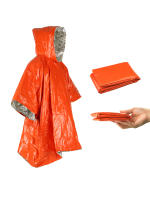 Poncho De Emergencia Impermeable Con Película De Aluminio Cobertor De Aislamiento Térmico Desechable Para Camping Y Sobrevivencia - details 0