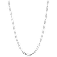 Collar De Cadena De Enlace Moda Caliente Para Mujer Y Hombre Acero Inoxidable Color Oro Joyería Regalo Estilo Trendy - details 1