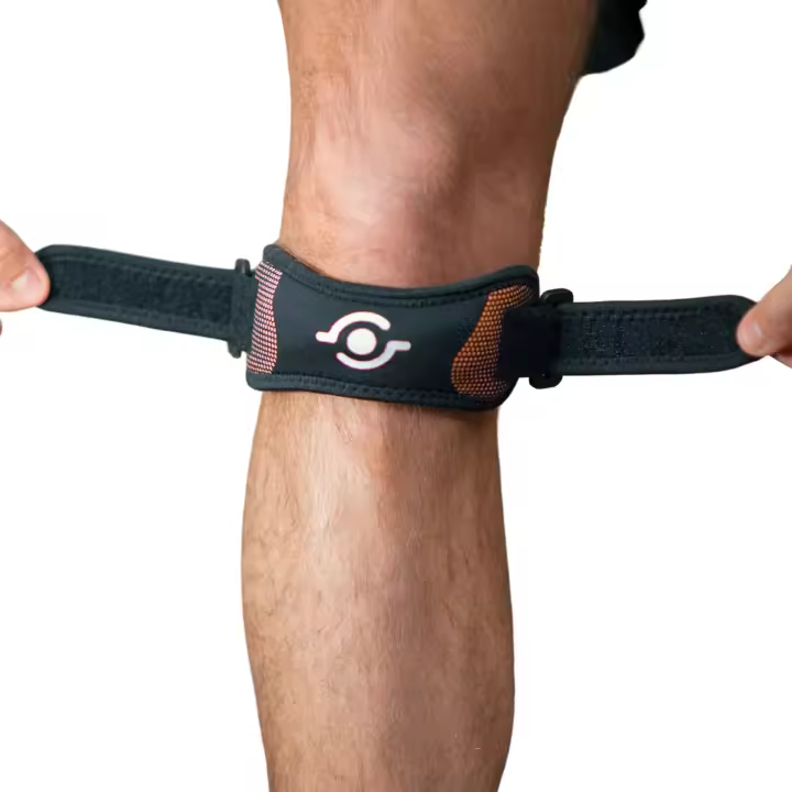 THEYET Cincha Rotuliana  Correa de Sujeción para Tendón Rotuliano  Alivio y Estabilización de la Articulación  Cinta para Senderismo Deportes como Fútbol Baloncesto Correr Saltar Tenis Voleibol  Compresión Ajustable Neopreno - 1