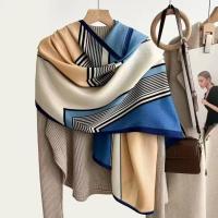 Bufanda De Geometría Vibrante Y Con Contraste - Suave Transpirable Impermeable Y De Protección Solar Viaje Amigable - Perfecto Para Primavera Y Verano Para Mujer - details 6